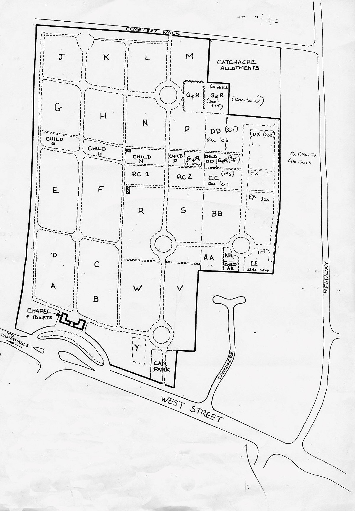 Map of Cemetery